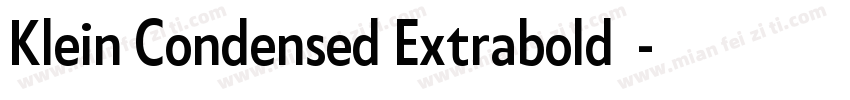 Klein Condensed Extrabold斜体字体转换
